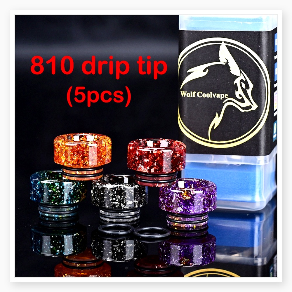 5pcs Wolfcoolvape 810 Drip Tip - огляд і ціна Drip Tip Resin